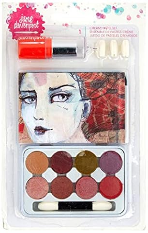 American Crafts Jane Davenport Mixed Media 2 Cream Pastele Tin 22/Pkg-Błyszczyk ust