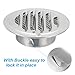 PATIKIL Soffit Vents 3.1 Inch, Stainless Steel Louvered Grille Cover Vent Flat Ducting Air Vent with Screen Mesh for HVAC Home Bathroom Office Ventilation