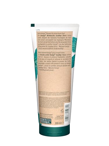 Kneipp Wirkdusche Goodbye Stress - feuchtigkeitsspendendes Duschgel mit ätherischen Ölen aus Rosmarin & Wasserminze für mehr Energie - vegan - 200ml