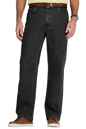 Image of Chums Men's Denim Jean in Stretch Fabric Side Elasticated Waistband for Comfort Stonewash Finish Black 46W / 31L
