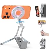OMOTON Magnetic Phone Tripod Stand for MagSafe Mount, Adjustable Aluminum Phone Holder for iPhone...