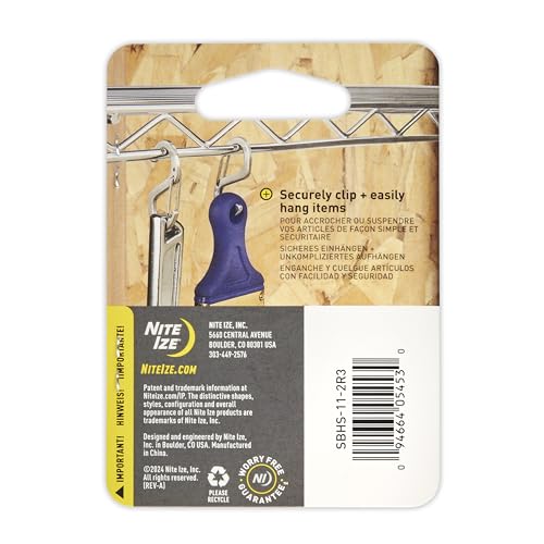 Nite Ize S-Biner Hook 'N Hold en Acier Inoxydable Premium Durable - 7
