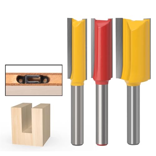 Fraise à bois 2 en 1 outil de rainurage machine rogner tige 1/4 6.35x15x30