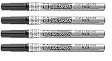 Sakura Pen-Touch Marker 0.7 mm Extra fine Silver [Pack of 4 ]
