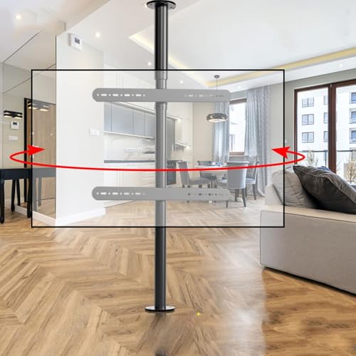 Support TV rotatif à 360 degrés avec base robuste pour meuble et mur - 4