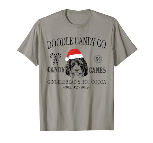 Divertido Papá Noel Bernedoodle Doodle Mamá Navidad Vintage Holiday Camiseta