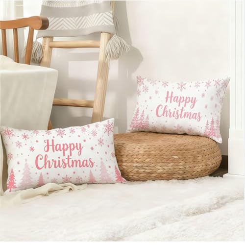 Housse coussin velours 50x70cm rose imperméable de qualité supérieure