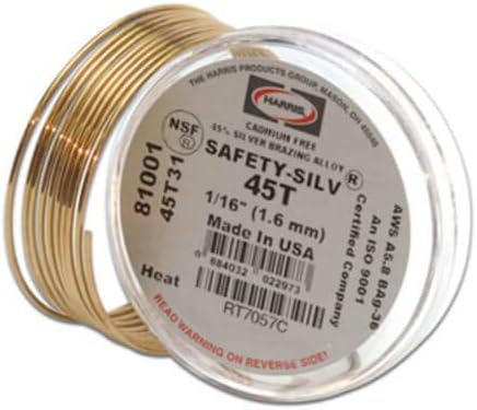 Harris Safety-Silv 45T Tin-Bearing Silver Brazing Alloy Wire (1 per Pack)