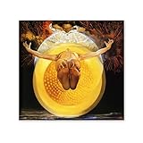 Tableau Célèbres Peintures à l'huile sur toile-Salvador Dali(Ascension)-Reproduction Impression sur Toile-Surréaliste Affiche-Décoration murale 20x20cm(9x9in)Sans cadre