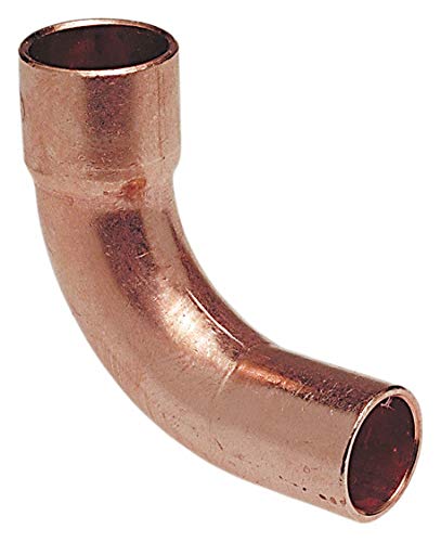 NIBCO Wrot Copper Elbow, 90°, Long Radius, FTG x C Connection Type, 1/2