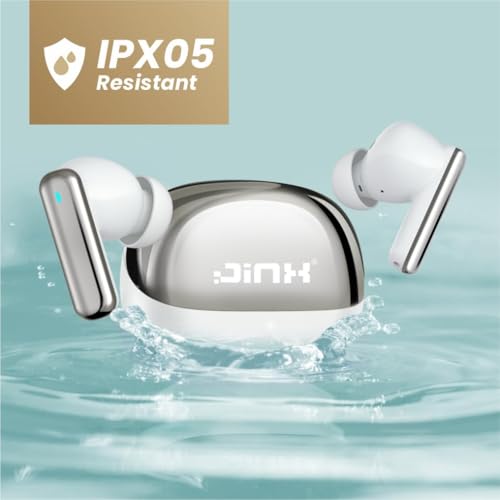 Image of JINX Bliss Buds Pro Wireless Earbuds, 32dB Hybrid ANC, IPX4, Dolby Audio, Deep Bass, 13mm Drivers, Bluetooth 5.4, 30 Hrs Playtime, Fast Charging, Google Assistant