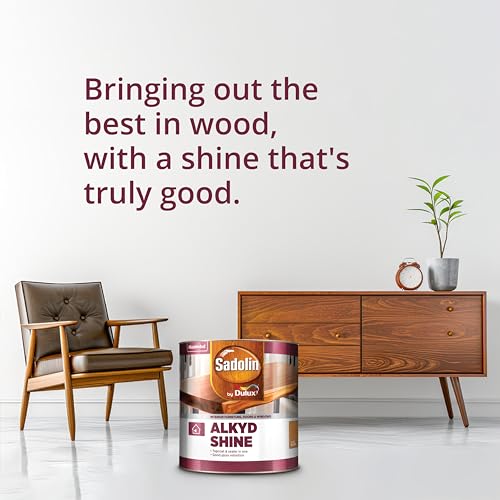 Image of Dulux Sadolin Alkyd 1KPU Clear Wood Polish for interior & exterior surfaces, Gloss Finish, Brushable Wood Finish for all kinds of wood | 4 Litres