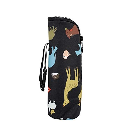 Cute Baby Bottle Cooler, Breast Milk Pouch,Insulated Baby Bottle Tote Bag,Nursing Bottle Travel Bag, Easily Attaches to Stroller Or Diaper Bag, Compact Size 4.3”Dx9.8”H (Multi Color 4#)