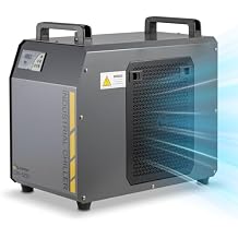 Cloudray 6L Industrial CO2 Laser Water Chiller 0.61HP CW5200 Precise Thermostat Recirculating CO2 Industrial Laser Chiller for 60W 70W 80W 90W 100W 120W 130W 150W CO2 Engraving Machine Cooling Machine