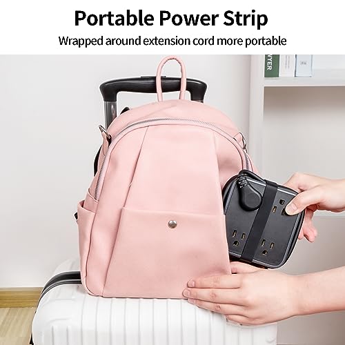 NTONPOWER Multitoma con enchufe plano - Cable de extensión de 1.52 m con 8 tomas amplias y 3 USB (1 USB C), 3 extensores laterales, protección contra sobrecarga, para montaje en pared en hogar, oficina o dormitorio miniatura 6