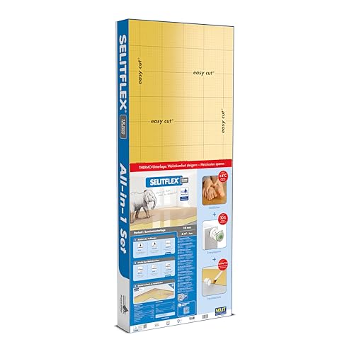 SELITFLEX 10 mm Thermo - Verlegeunterlage für Parkett und Laminat mit Feuchteschutz (6 m² + Tape)