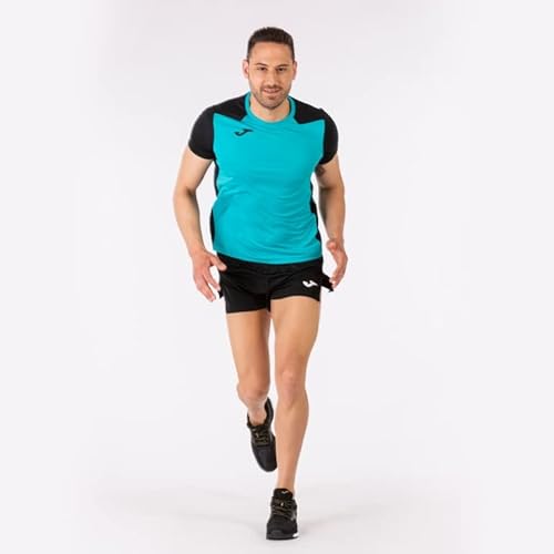 Joma Camiseta Manga Corta Record II Turquesa Negro