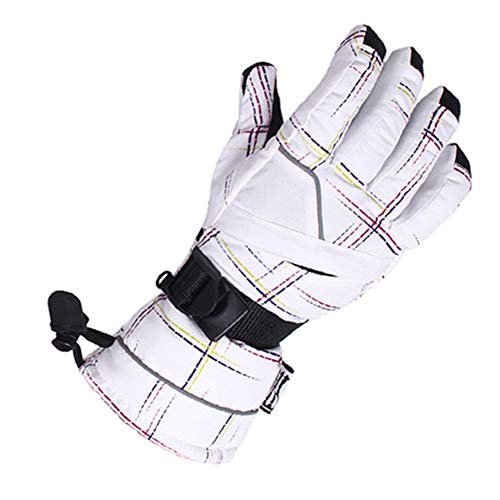 SZMYLED Gants de ski ultralégers et imperméables en polaire pour moto, motoneige et équitation Blanc Cover