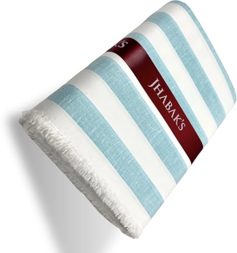 Image of JHABAK'S Unstitched Striped Shirt Fabric for Men - Cotton Linen Blend Lining Material - Shirt and Kurta Piece Cloth