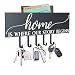 Black Key Rack | Modern Key Holder with 4 Hooks | Keyring Holder | Hanging Key Rack with Hooks | Forgetting is Normal. Stop Losing Your Keys with Our Solution.