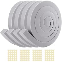 moonoom 4 Pcs Foam Air Conditioner Weatherseal Tape-1x16.5ft Air Conditioner Foam Tape-Non-Adhesive Foam Seal Strip with Glue Point for Air Conditioner Door Window Seal