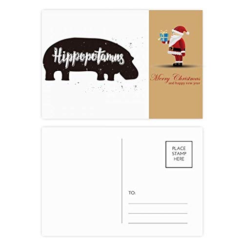 Cartes postales père Noël haut de gamme en noir et blanc collection de papeterie