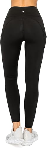Miniatura 3 de Leggings Depot Pantalones de yoga reflectantes de tiro alto y con bolsillos, leggings para mujer