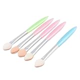 uxcell® 5 Pcs Assorted Color Plastic Handle Eye Eyeshadow Sponge Brushes Applicators