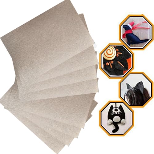 RZJZGZ 5Piece Adhesive Felt Sheet 8.3X11.8in Khaki Felt Fabric Adhesive Sticky Back Felt Sheets for Art and Craft Making (Khaki5)