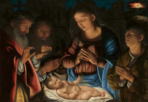 Toile l'Adoration des bergers Savoldo déco murale chambre