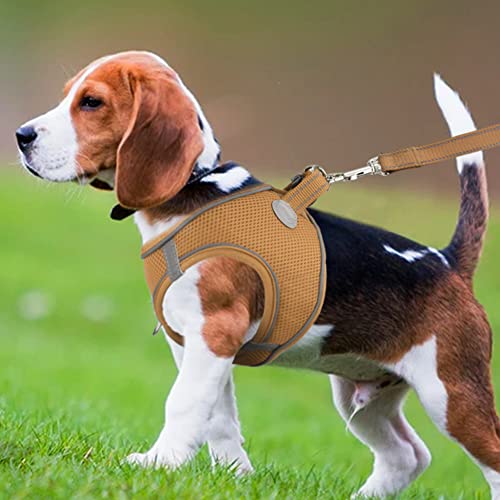 Joytale Step in Dog Harness,Soft Mesh Reflective Breathable Vest Harnesses,Easy Walk Harness with Safety Buckle for Medium Dogs,XL,Brown - Image 2