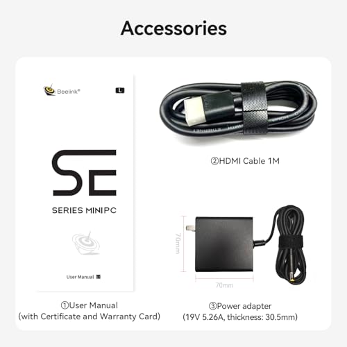 Image of Beelink SER9 Mini PC, AMD Ryzen 7 H255 8C /16T, 24G LPDDR5X 1TB PCIe4.0 SSD | Mini Desktop Computer, Small Gaming PC Support 4K@120Hz Output /BT5.2 /WiFi 6 for Gaming /Office /Home