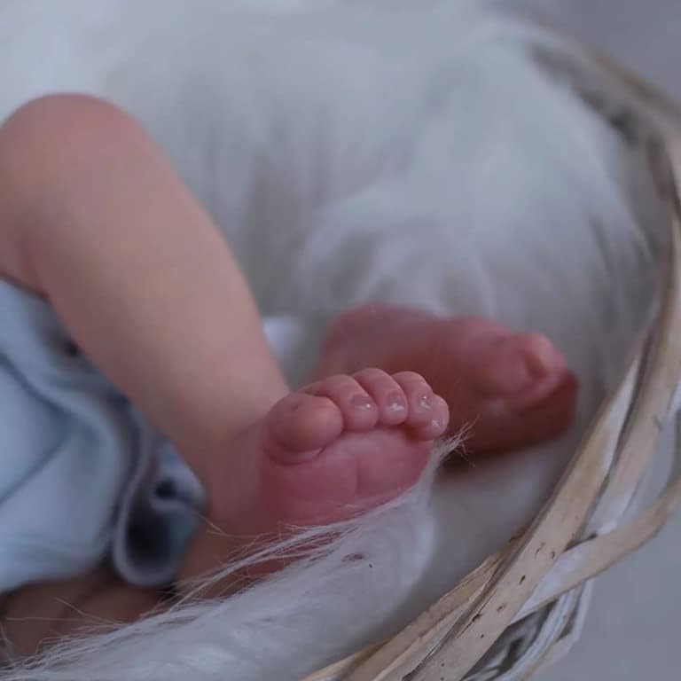 Miniatura 4 de iCradle Preciosa muñeca de bebé Reborn de aspecto real, 18 pulgadas, 18.9 in, de silicona, muñeca realista recién nacida, juguete para mayores de 3