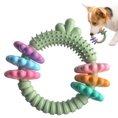 Qurygin Kauringe für Welpen, Beißringe für Hunde | Gummi-Hundering-Kauspielzeug | Kauringe aus Gummi für Hunde, Aggressive Kauer, große Hunde, fördern EIN gesundes Kauverhalten