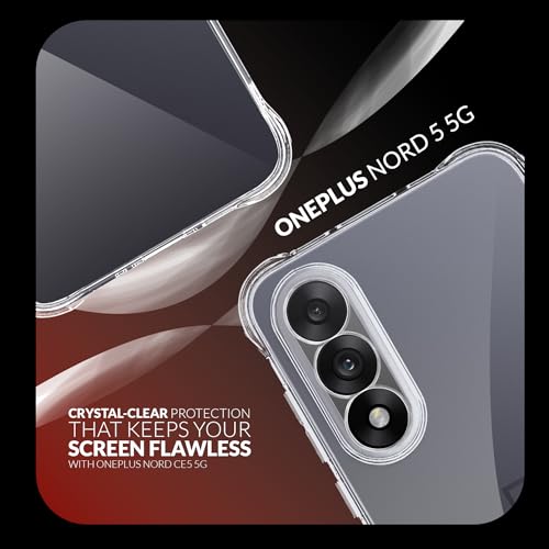 Image of Back Cover Case + Screen Protector for OnePlus Nord 5 5G | Transparent Mobile Phone Back Case Cover for OnePlus 1+ Nord 5 5G | One Plus Nord5 5G TPU Transparent Back Cover Case