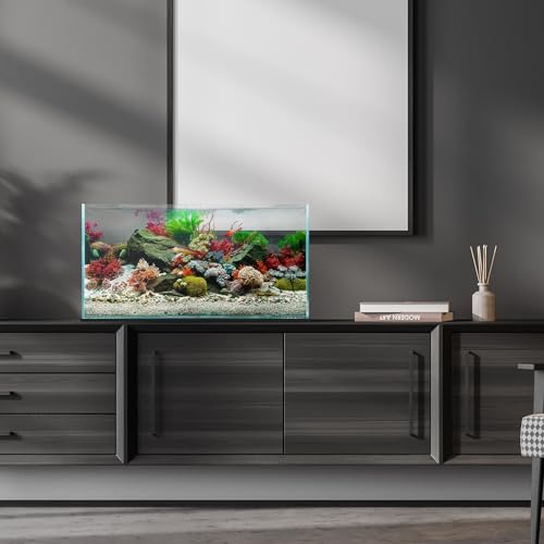 Image of UNS Ultra Clear Rimless Tank - 48.1GAL | 182.2L - 35.43x17.71x17.71 | 90x45x45 CM, 10mm Glass Thickness, Leveling Mat Included - Low Iron, High Clarity Fish Tank w / 45 Mitered Edge - [90P]