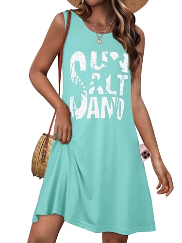 Image of JOLIGAL Womens Summer Dresses Casual Sleeveless Tshirt Sundress Beach Cover Up with Pockets Loose Tank Dress 2026