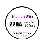 MIANDTOYA Pure Titanium Wire 30feet 22 Gauge 0.63mm Round for Jewelry Making Handmade Arts Crafts Welding