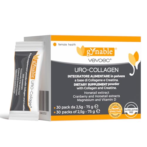 Vevoec Gynable UROCollagen Bladder Control Supplement for Women Urinary Tract Health Strengthen Pelvic Floor Muscles Urinary Leakage Female Care with Creatine Natural Lemon Flavored