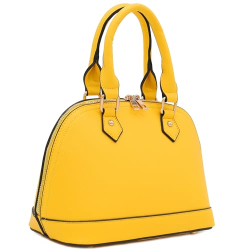 Image of FashionPuzzle Zip-Around Saffiano Classic Dome Satchel