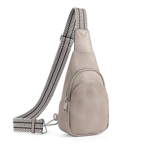 CLUCI Crossbody Bag Sling Bag for Women, Vegan Leather Trendy Fan...
