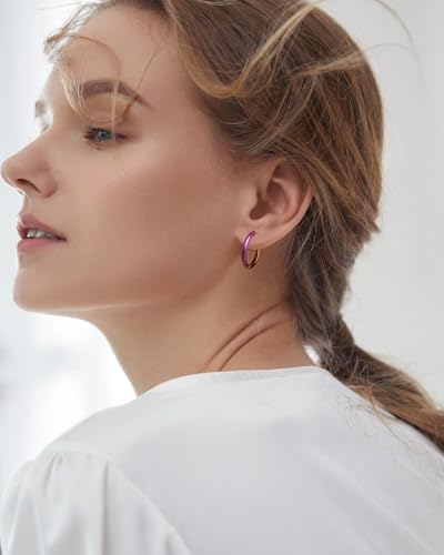 9 Pairs 316L Surgical Stainless Steel Small Hoop Earrings 8mm 10mm 12mm Hypoallergenic Thin Hoop for Men Women Huggie Hoop Earrings Cartilage Helix Lobes Multiple Piercing Jewelry3