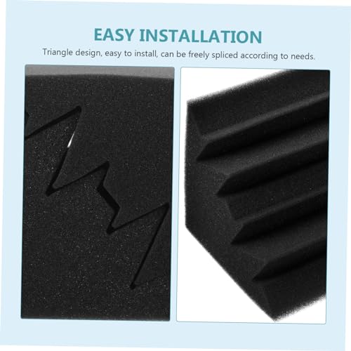 Levemolo 3pcs Bass Trap Panel Acústico de Alta Densidad para Aislamiento Sonoro en Teatros en Casa, KTVs y Estudios, Fácil de Instalar, Esquina, Retardante al Fuego Negro miniatura 2