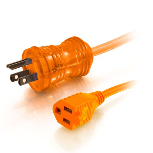 C2G Power Cord, Hospital Grade Cord, Ideal for Medical Carts and Mobile Devices, 16 AWG, Orange, 75 Feet (22.86 Meters), Cables to Go 48062