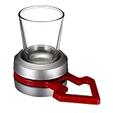 V-More Silver Spin-the-Shot with Red Arrow Shot Spinner 2 OZ Shot Glass Drinking Game For Parties Holidays (Set of 1)