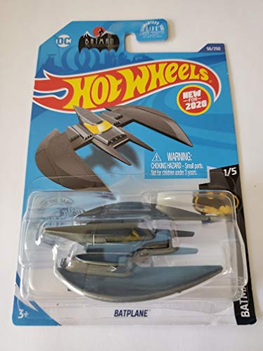 Hot Wheels 2020 Batman Batplane, Grau, 1:64 Scale, Flugzeug, Hot Wheels Plane, 13+, Teenager, männlich