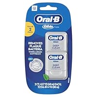 Oral-B Glide Deep Clean Cool Mint Dental Floss, Value 2 Pack (40m Each)