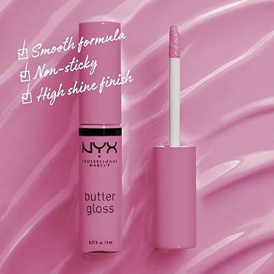 NYX PROFESSIONAL MAKEUP Butter Gloss, Non-Sticky Lip Gloss - Eclair (Pink)