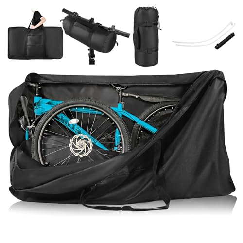 Bike Travel Bag,Heavy Duty 840D Transport Bicycle Storage Carry Bag with Strong Webbing,Portable Folding Cycling and Bicycle Bags Bike Suitcase Waterproof for Airplane Shipping
