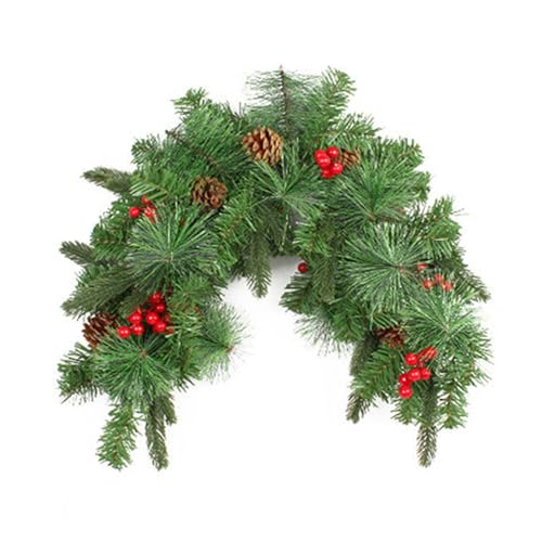 Christmas Evergreen Mailbox Swag - Led Christmas Mailbox Swag | Mailbox Wreath | Artificial Rattan Decorations | Outdoor Holiday Decorations with Lights | Glowing Dead Branches for Front Door